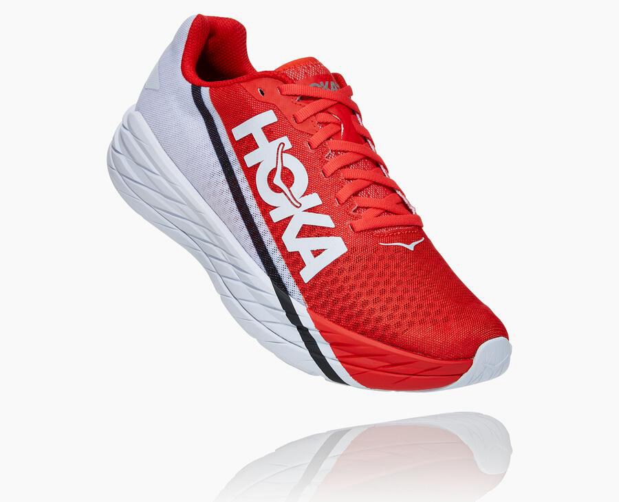 Hoka One One Running Shoes Mens Red/White - Rocket X - 81294FLRZ